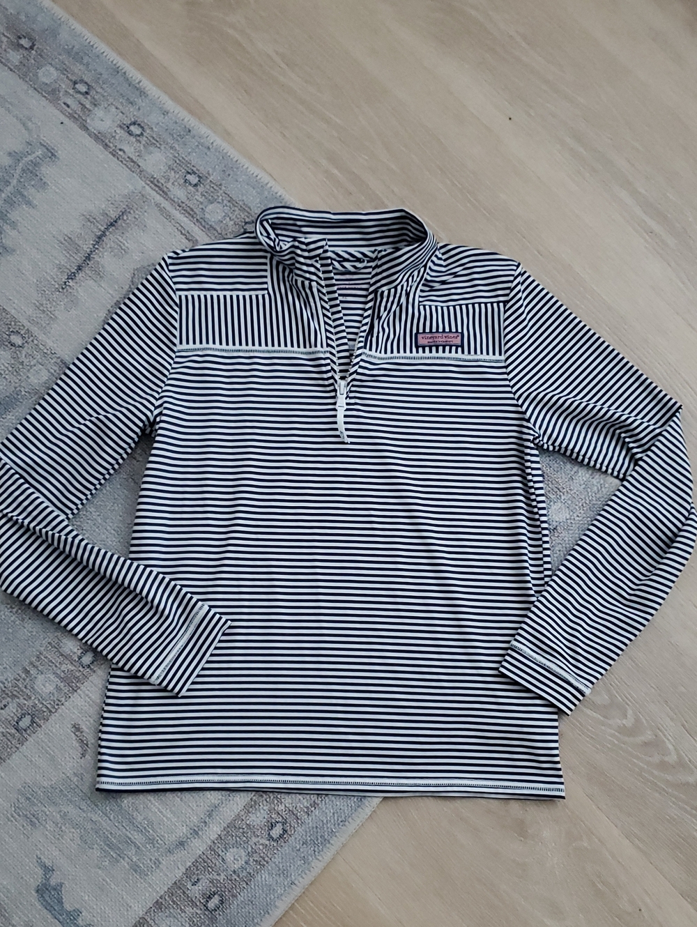 Vineyard Vines Girls The Shep Shirt Navy White Striped SzXL (16)